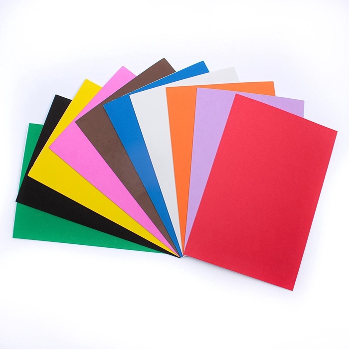 Набор «Пенка самоклеящаяся» А4, 10 листов, 10 цветов, толщина 2 мм