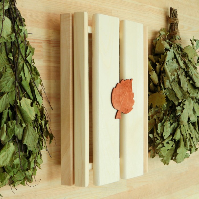 Абажур для бани и сауны «Лист», деревянный, настенный, «Добропаровъ»