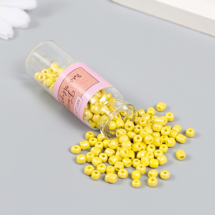 Бисер 6/0 в бутылочке «Золотой абрикос», 20 г, керамический блеск, 6×2×2 см