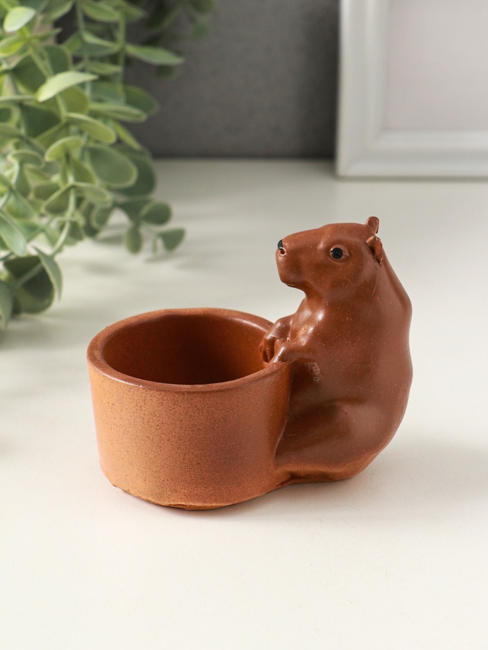 Подставка для мелочей «Капибара» 8×9×6 см, гипс