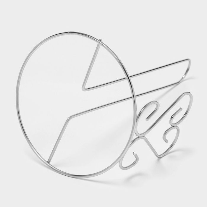 Держатель для бумажных полотенец Доляна «Сердце», 13×13×27 см, хром