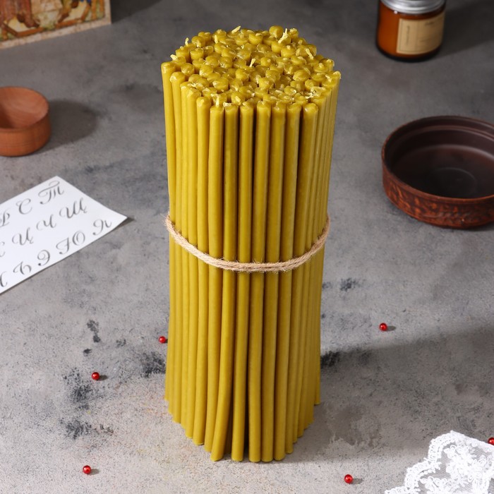 Свечи церковные медовые, №20, упаковка 2 кг, парафин, воск и медовое масло