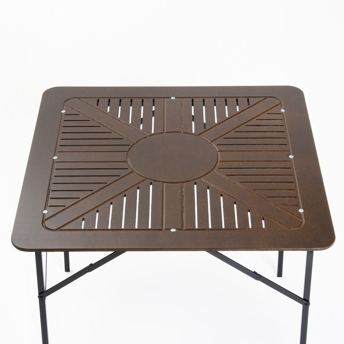 Набор садовой мебели «Бистро», 4 стула, квадратный стол, коричневый