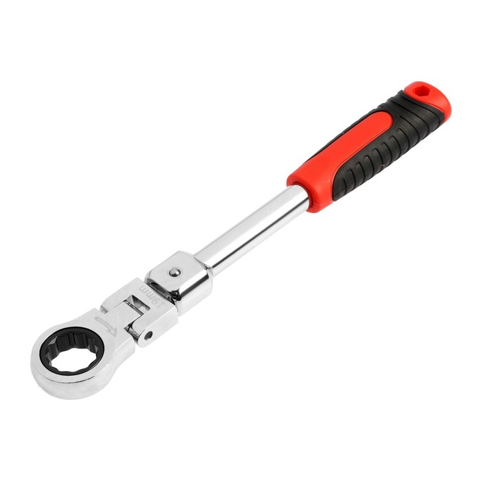 Набор трещоточных ключей ТУНДРА, CrV, сменные поворотные головки 8 - 19 мм, 72 зуба, 8 шт.