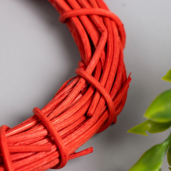 Кольцо для изготовления ловца снов «Красный», d=10 см, ротанг