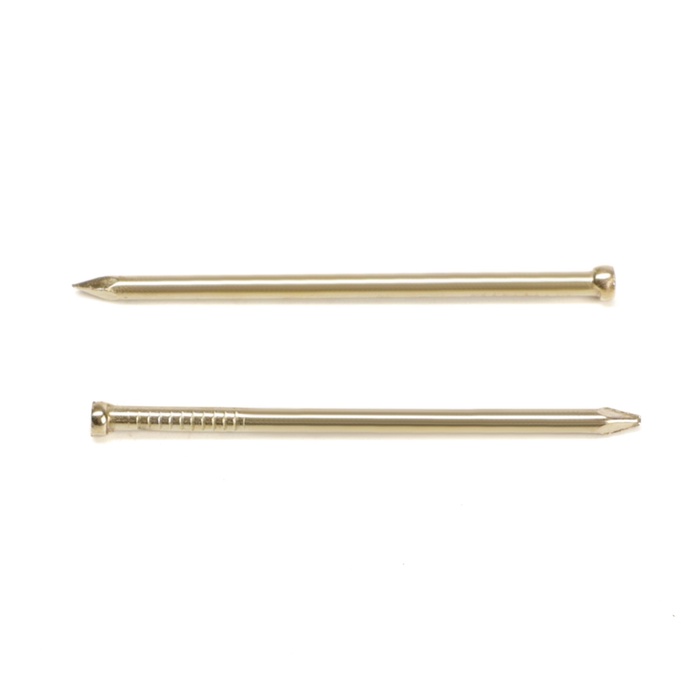 Гвозди СТРОЙБАТ, финишные, ГОСТ 7811-7035, латунированные, 1.4×30 мм, 50 шт.
