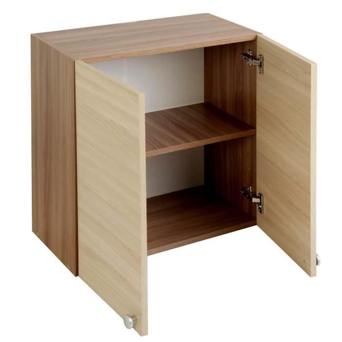 Шкаф навесной, 800×290×626 мм, цвет ясень шимо тёмный/ясень шимо светлый