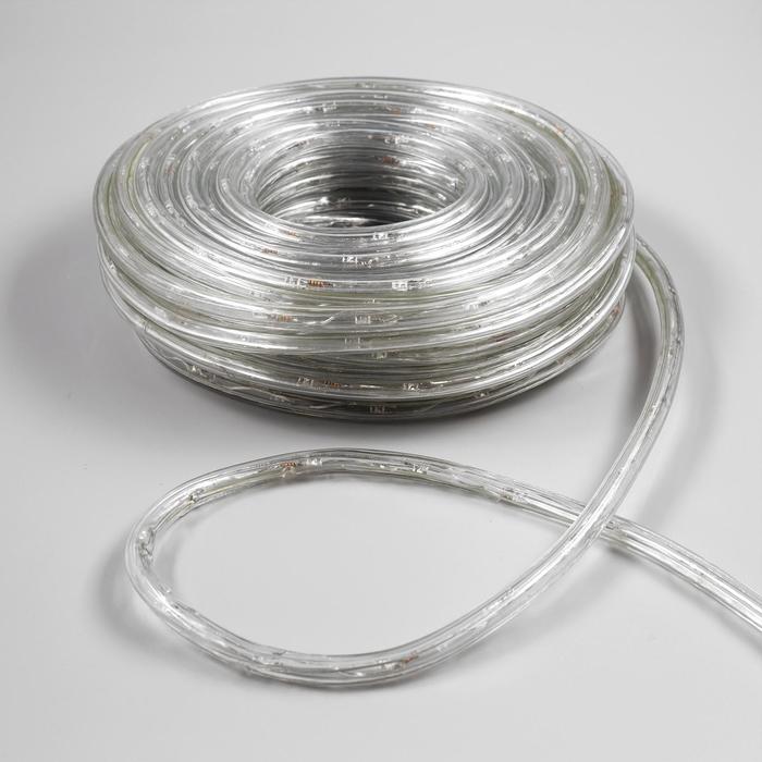 Световой шнур Luazon Lighting, 10 мм, IP65, 20 м, 24 LED/м, 220 В, 8 режимов, свечение жёлтое