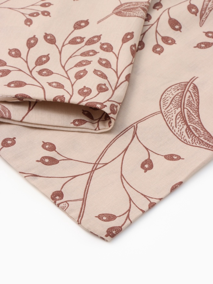 Пододеяльник 1.5-спальный «Экономь и Я. Барбарис», 147×210 см, бежевый, бязь