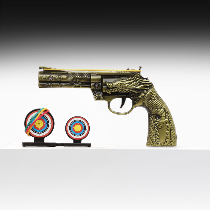 Макет оружия «Сувенирный револьвер», резинкострел, 15 см