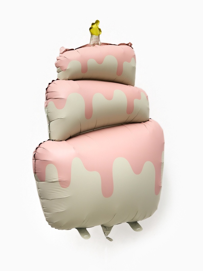 Воздушные шары «Розовый тортик», фольга, латекс, набор 12 шт.