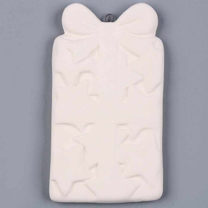 Ёлочная игрушка под раскраску «Подарок с бантиком», с подвесом