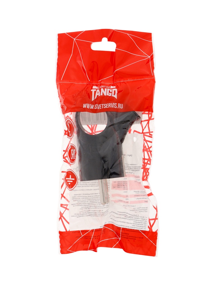 Вилка угловая с ушком TANGO, 16 А, 250 В, IP20, с заземлением, чёрная