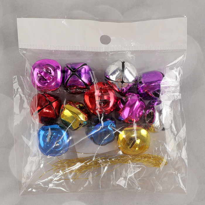 Бубенчики, набор 12 шт., размер 1 шт. - 2.5×2.5 см