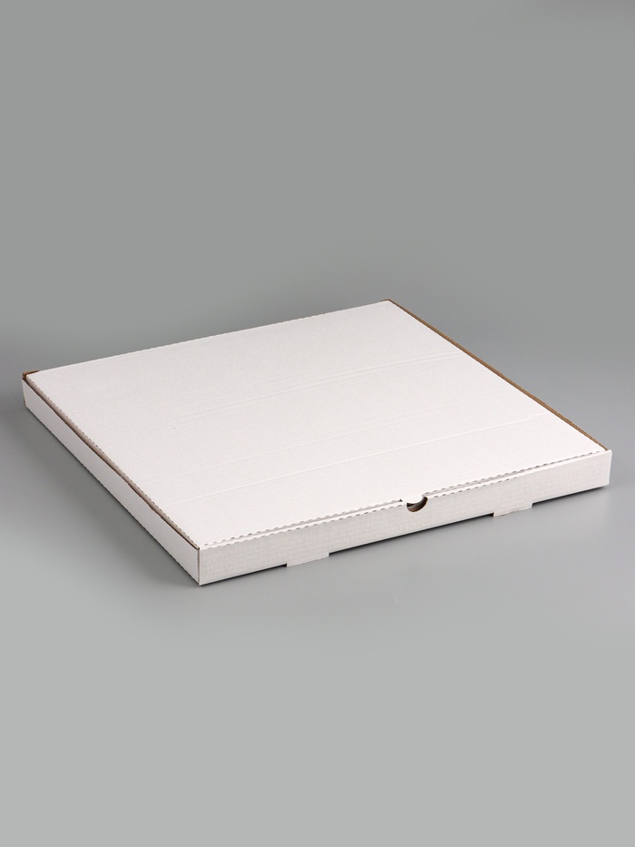 Коробка для пиццы, белая, 50×50×4 см