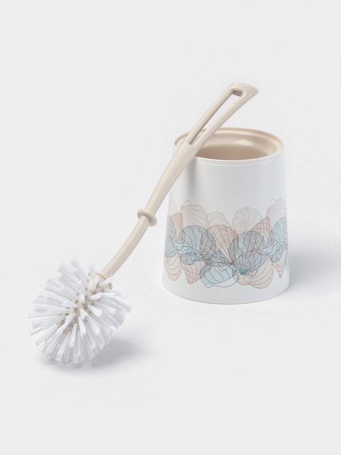 Ёршик для унитаза «Ракушки», 12×12×36 см, с подставкой