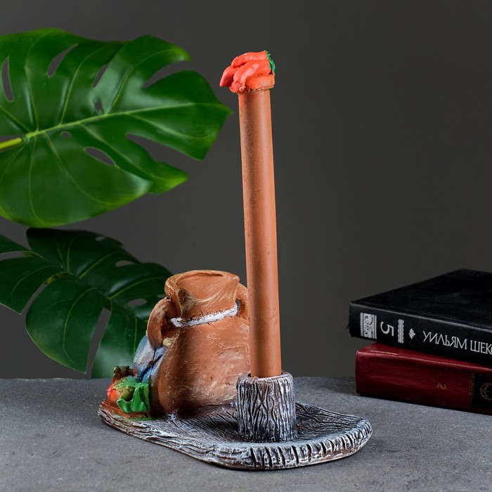 Держатель для бумажного полотенца "Амфора и перцы" 20х12х11см