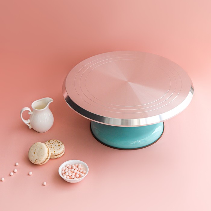 Подставка для торта вращающаяся «Лазурь», d=31 см, МИКС