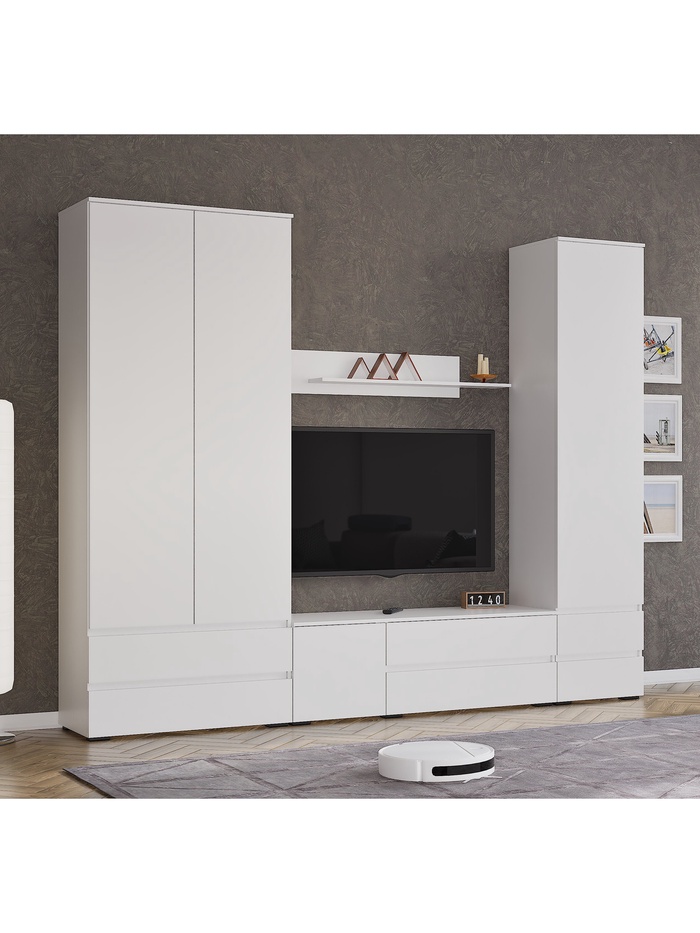 Гостиная «Лора», 2750×2200×440 мм, цвет белый