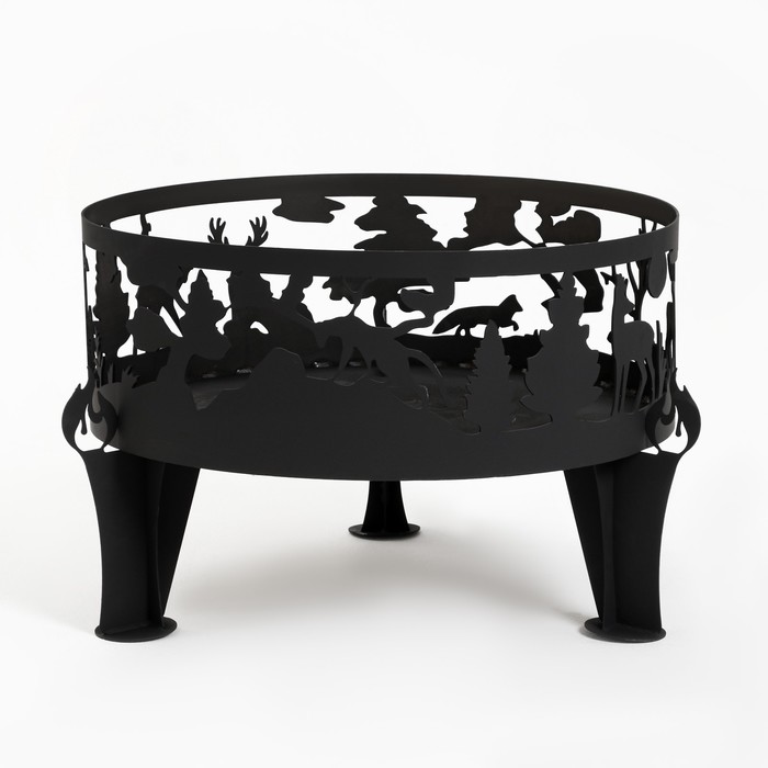 Костровая чаша «Лес», d=70 см, h=45 см, толщина стали 3 мм