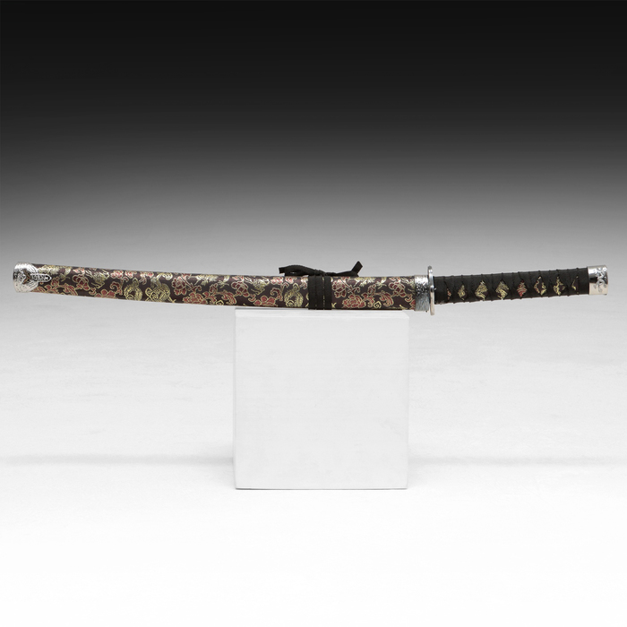 Макет оружия «Сувенирная катана. Ярость», чёрные ножны с узорами в виде дракона, 70 см