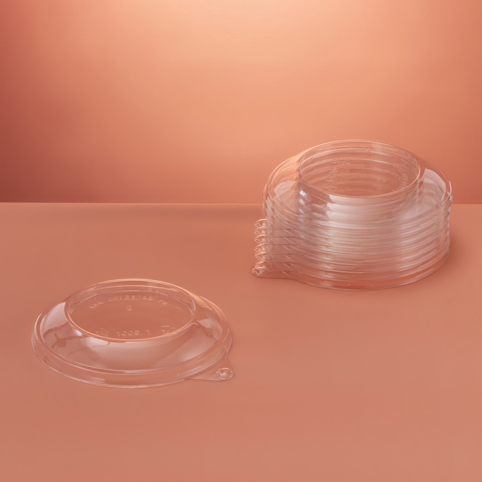 Крышка одноразовая к креманке «Кристалл», на 200 мл, d=10 см, прозрачная