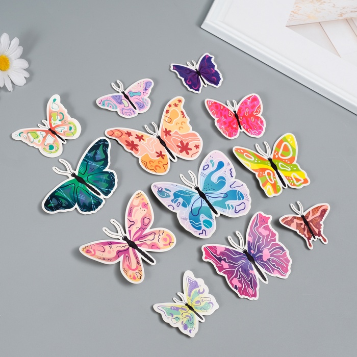 Набор магнитов на холодильник «Абстракция», 12 шт., картон, h=4-10 см