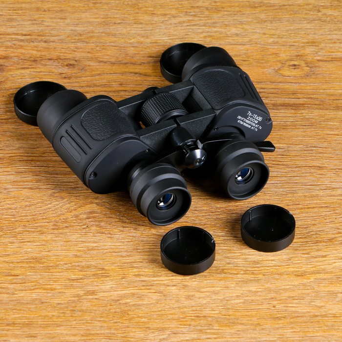 Бинокль «Полевой» Мастер К, 7-15×35, регулируемый зум, с чехлом, чёрный