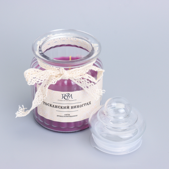 Ароматическая свеча в банке «Тосканский виноград», 180 г, время горения 45 ч