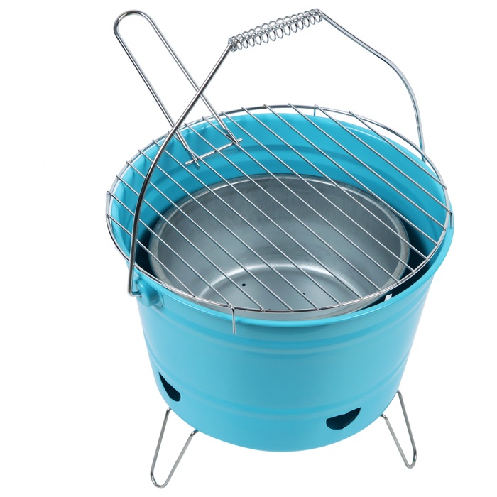 Гриль барбекю портативный, 27×22.5 см, голубой