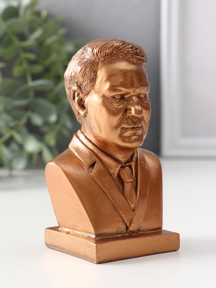 Бюст «Ельцин», фигурка гипс, 11×7×5 см, бронза