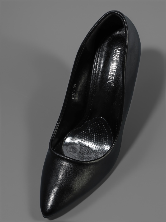 Полустельки для обуви, с протектором, силиконовые, 7×6.5 см, пара, прозрачные