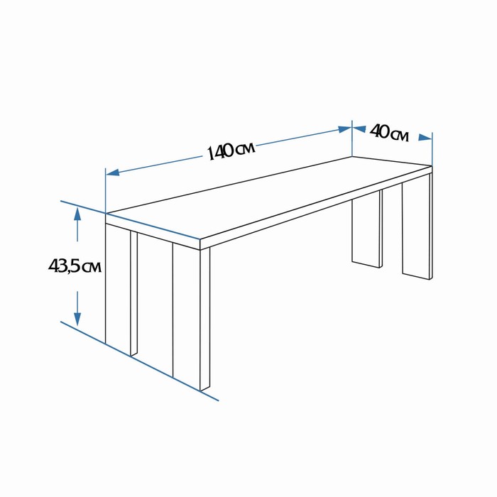Лавка деревянная из наличника липы «Добропаровъ», 140×40×43.5 см, для бани, нагрузка до 160 кг