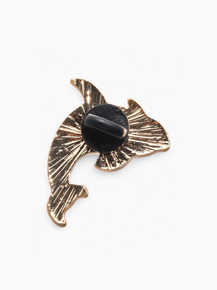 Значок «Косатка» созвездие, цвет чёрно-зелёный в золоте