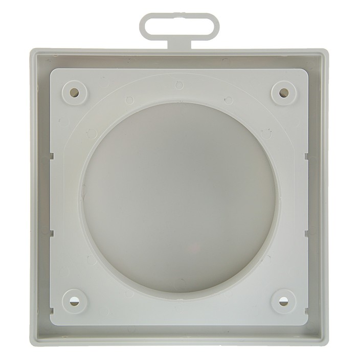 Выход стенной ERA 1515К10ФВ, 150×150 мм, с обратным клапаном, с фланцем d=100 мм, белый