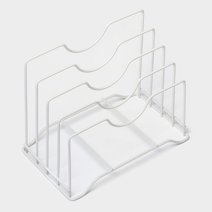 Держатель для крышек и разделочных досок Доляна, 26×16×22 см, белый