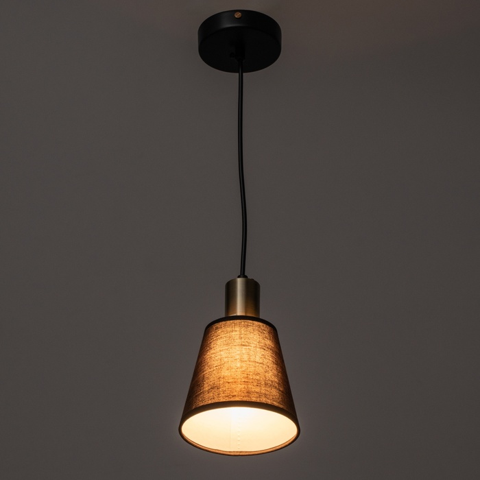 Люстра «Айрис», 1×60 Вт Е27, чёрный, 15×15×20(100) см