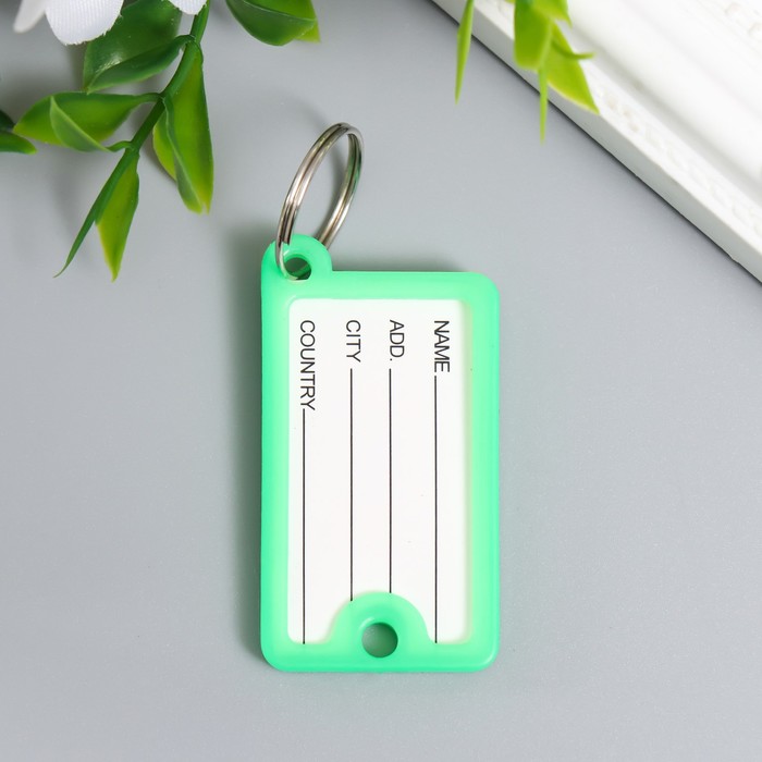 Бирка для ключей на кольце «Идентификатор. Адресат», пластик, МИКС