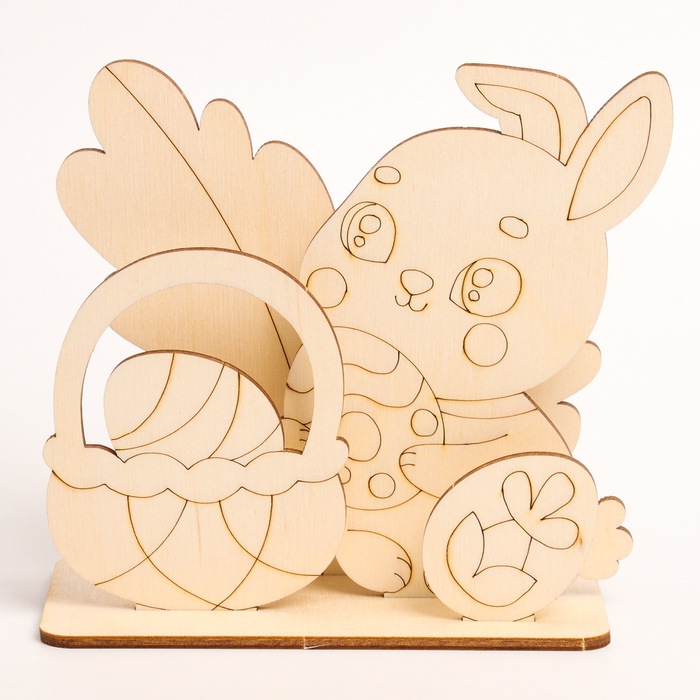 Заготовки для творчества. Роспись по дереву «Зайчик»