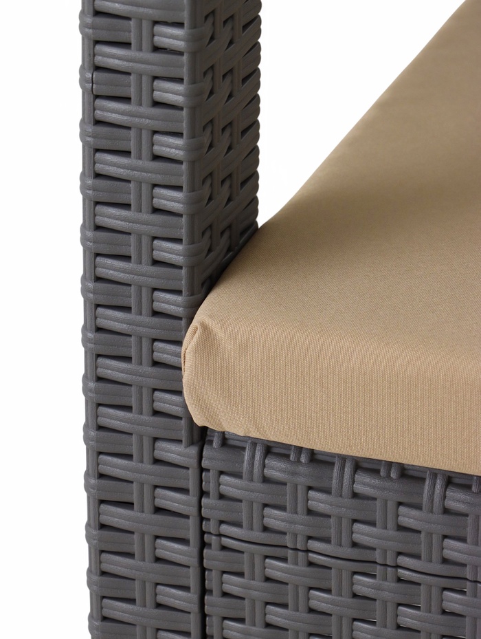 Набор садовой мебели «Калифорния», 3 предмета: 2 кресла, стол, серый