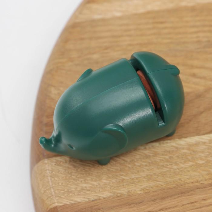 Точилка для ножей Доляна «Слоник», 5×2 см, пластик, зелёная