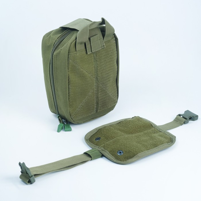 Аптечка тактическая-подсумок, отрывная, 15×20 см, зелёная