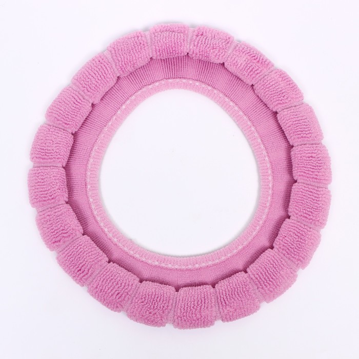 Мягкий чехол накладка на крышку и сиденье унитаза, розовая