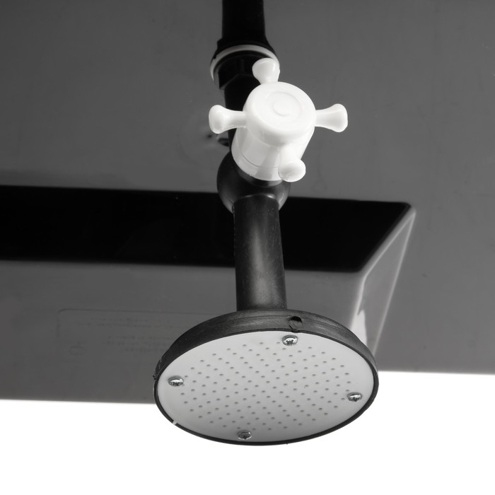 Бак для душа, 55 л, с ЭВН (20 - 60 ˚С), пластиковый, чёрный