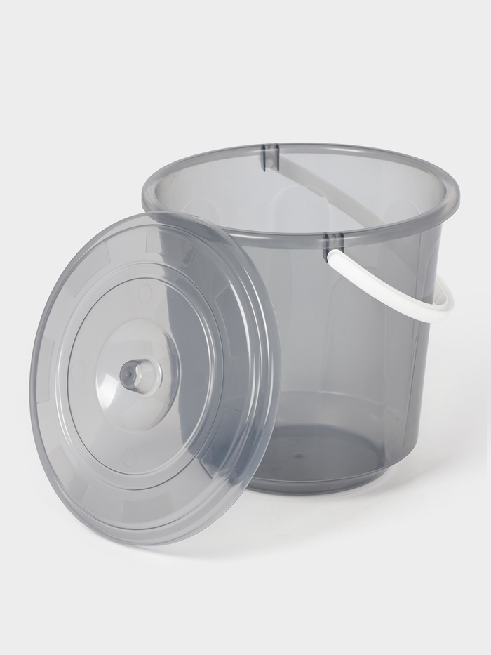 Ведро с крышкой «Хозяюшка», 5 л, d=22 см, h=22 см, пластик, МИКС