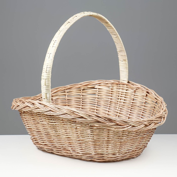 Корзина плетёная «Фруктовая», дно: 37×26 см, верх:40×50 см, H=14/20/44 см, лоза