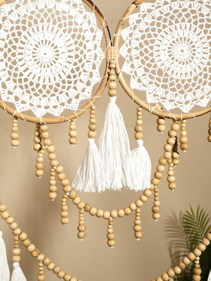 Ловец снов «Вдохновение», 85×2×130 см, текстиль, ротанг