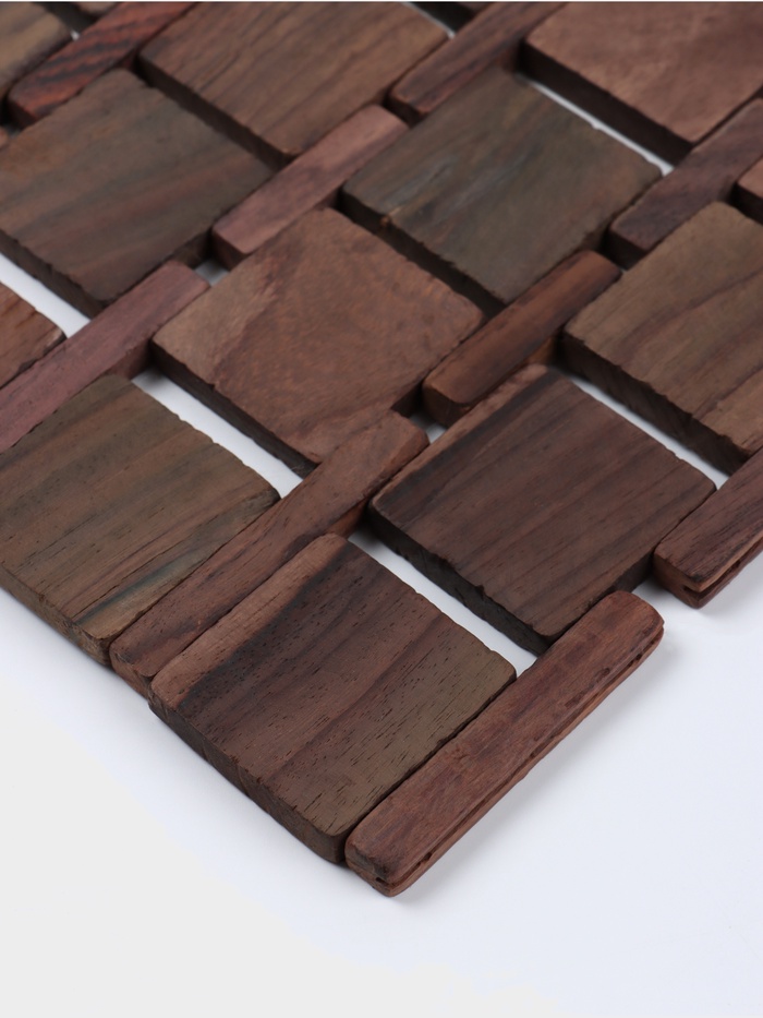 Коврик из тикового дерева, 30×20×0.7 см