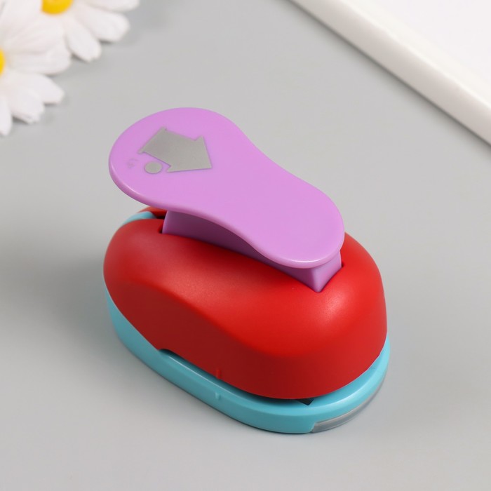 Дырокол фигурный рисунок 3.8×3.8 см «Дом», 7×5.2×9.2 см, МИКС