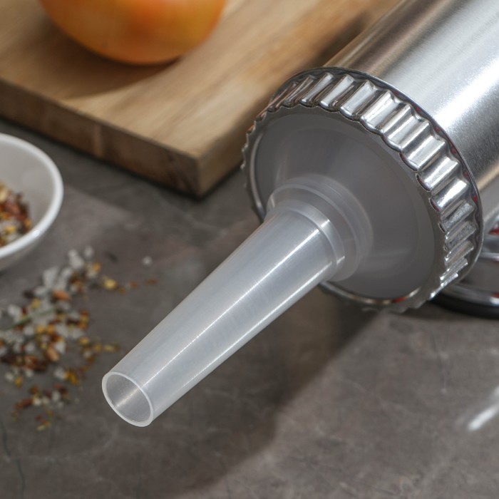 Шприц колбасный, 0.75 кг, 31×14×10 см, 3 насадки, нержавеющая сталь